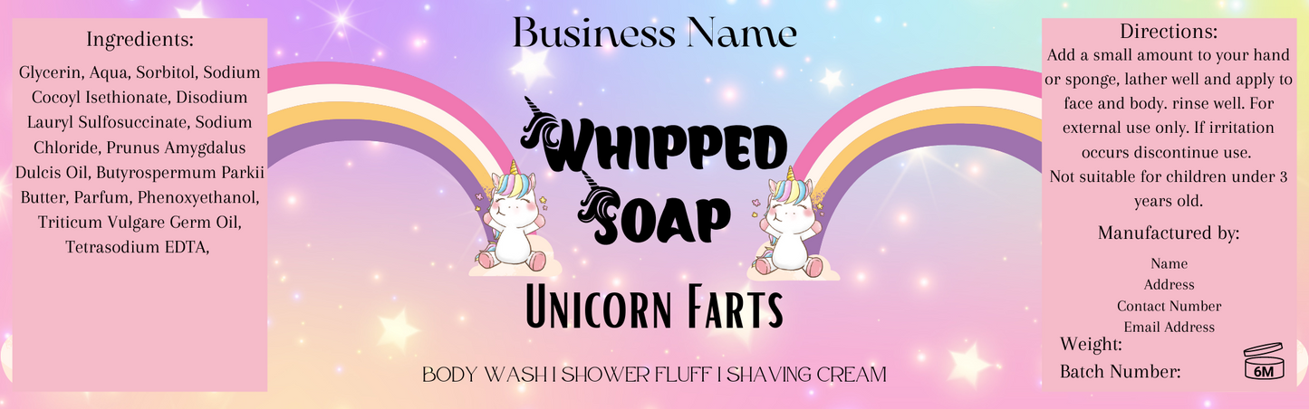 Themed Whipped Soap Labels (Set 5)