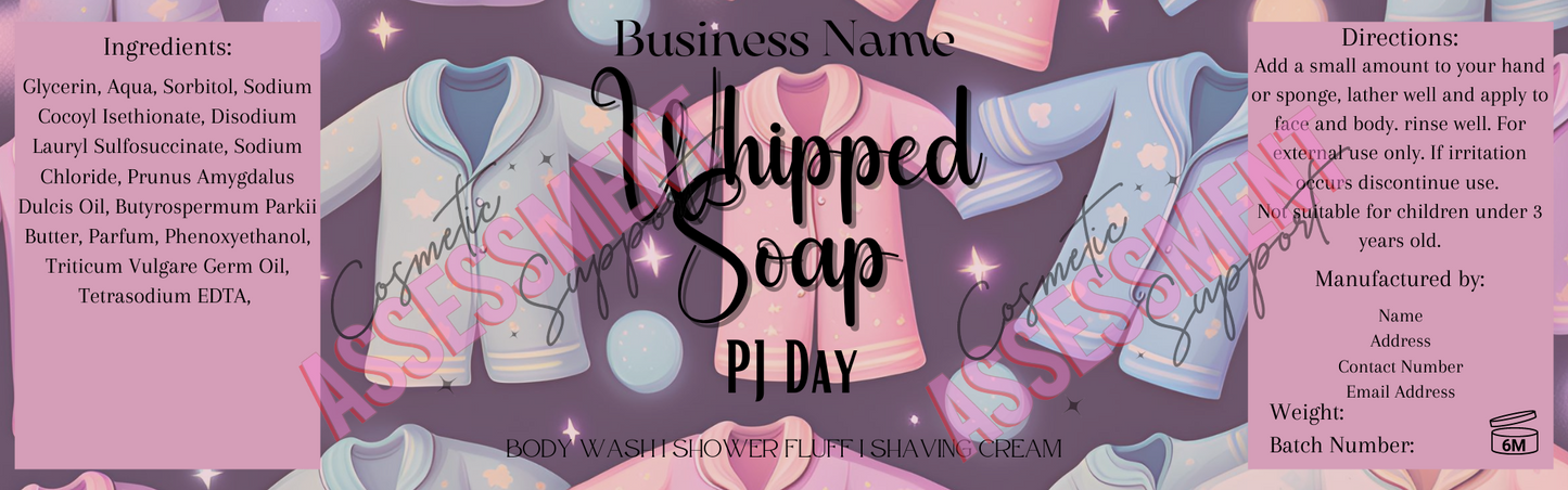 Digital Themed Whipped Soap Labels Fizzywhiz Set 5