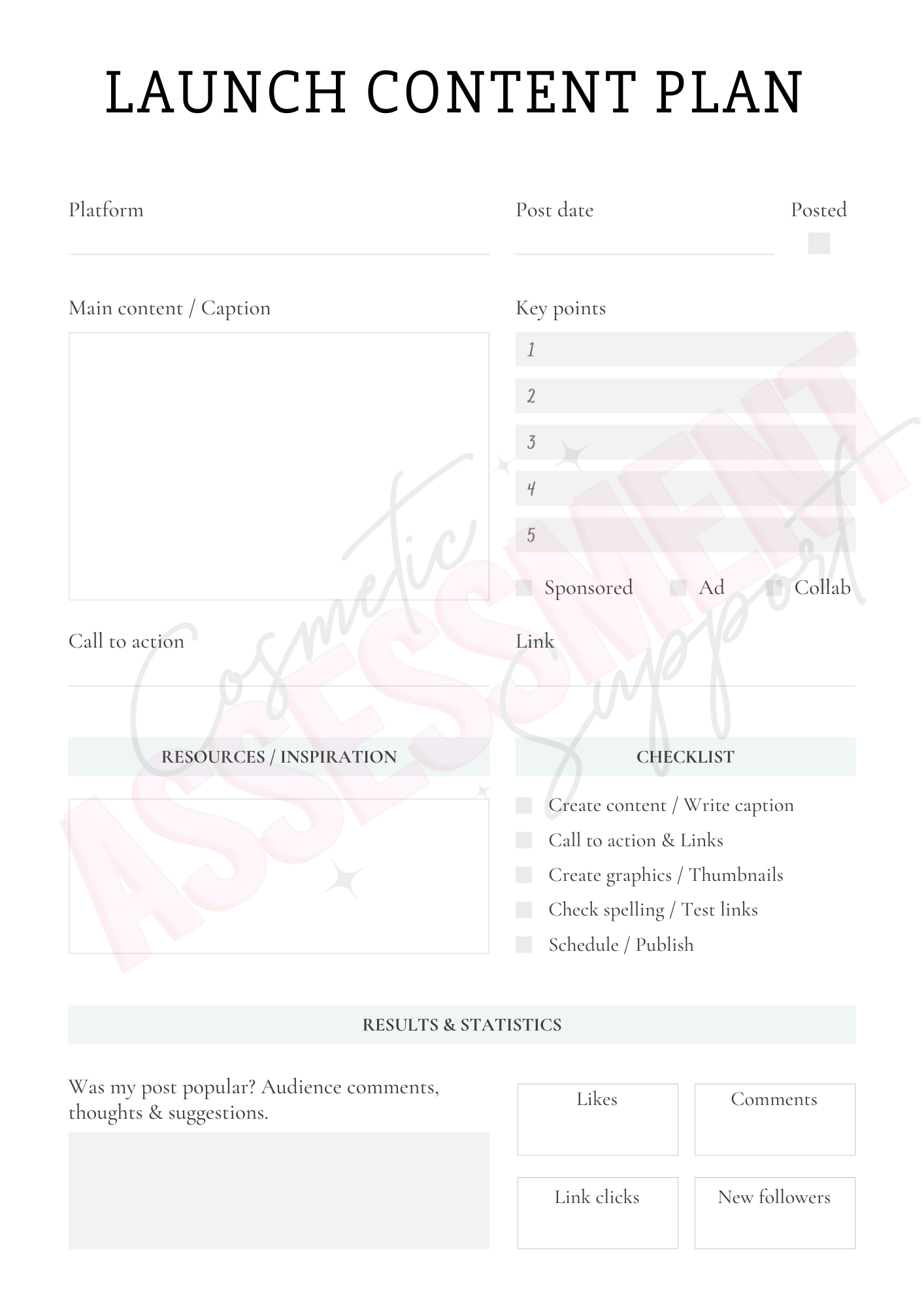 Product Launch Planner (Digital Version)