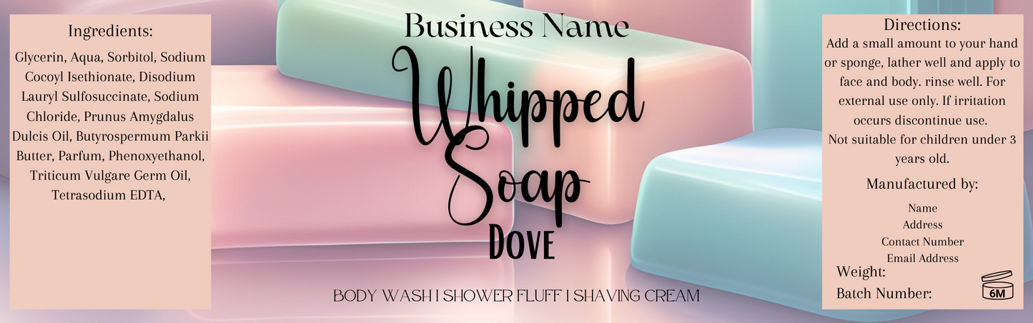 Themed Whipped Soap Labels (Set 5)