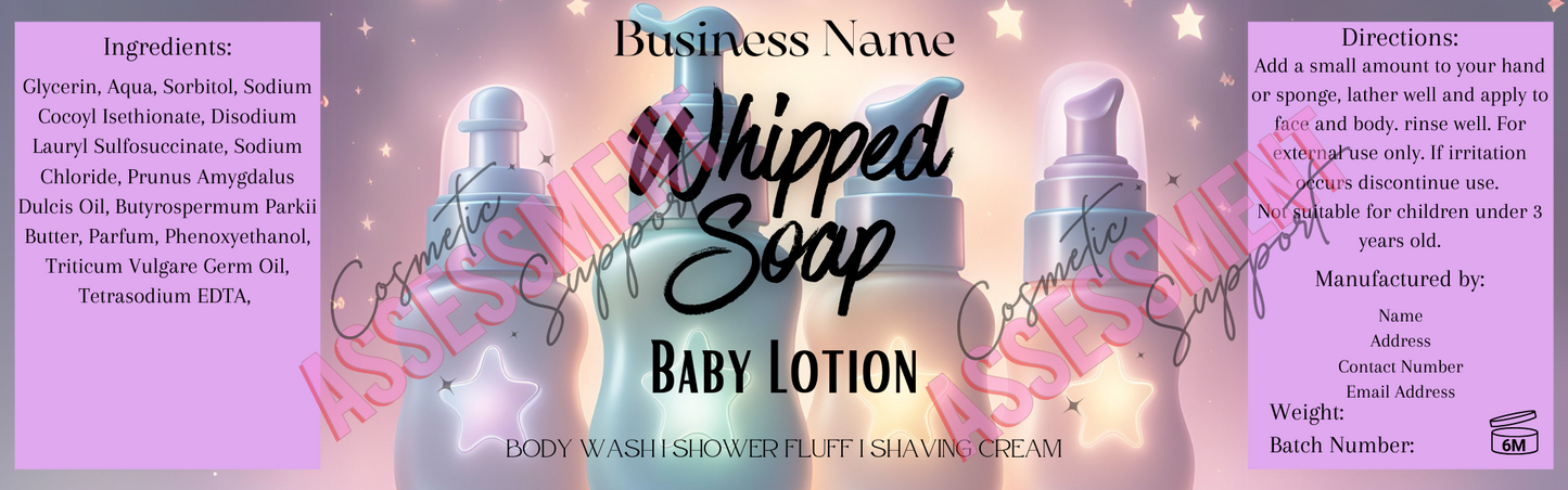 Digital Themed Whipped Soap Labels Fizzywhiz Set 5