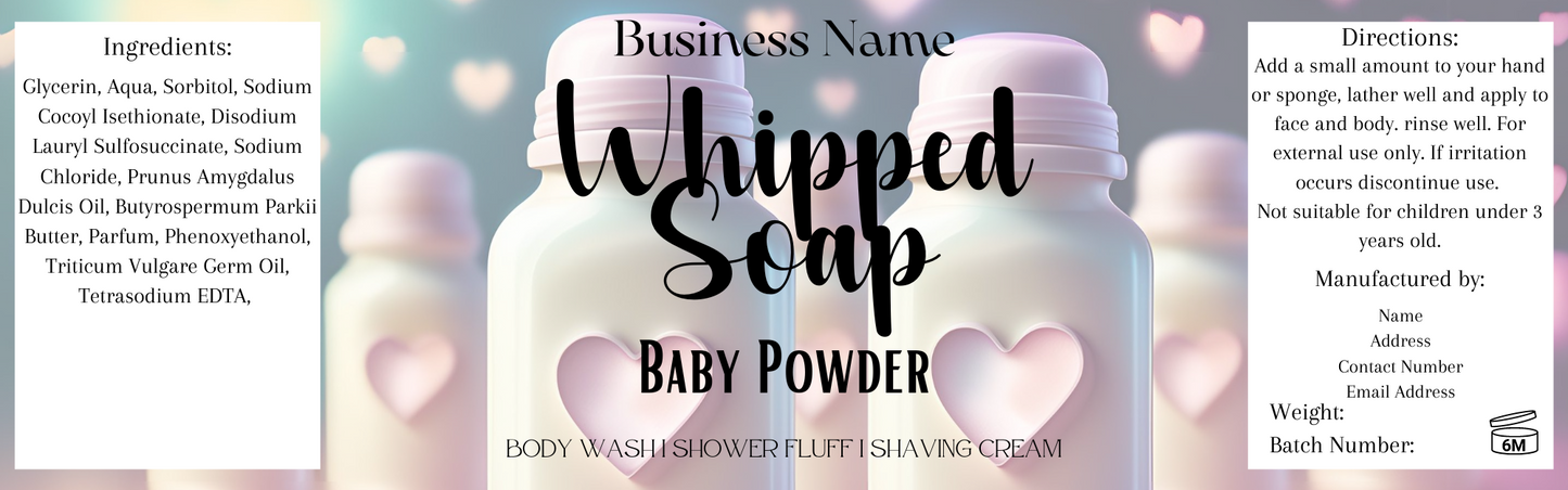 Themed Whipped Soap Labels (Set 5)