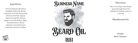 Beard Oil Labels (Printed)