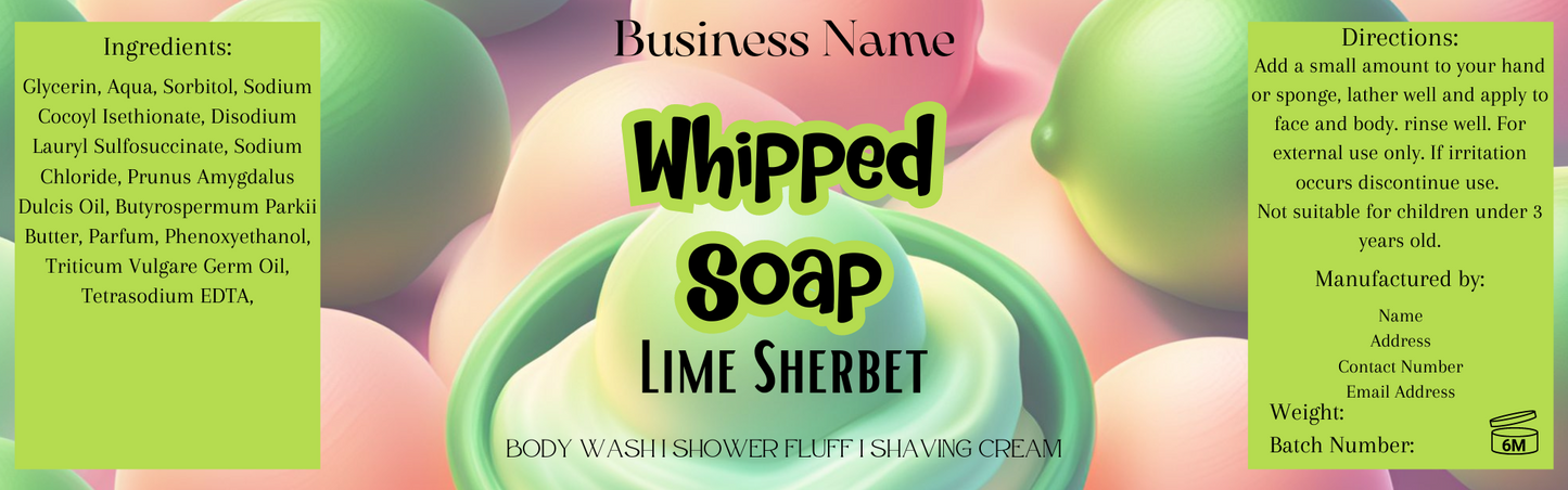 Themed Whipped Soap Labels (Set 5)