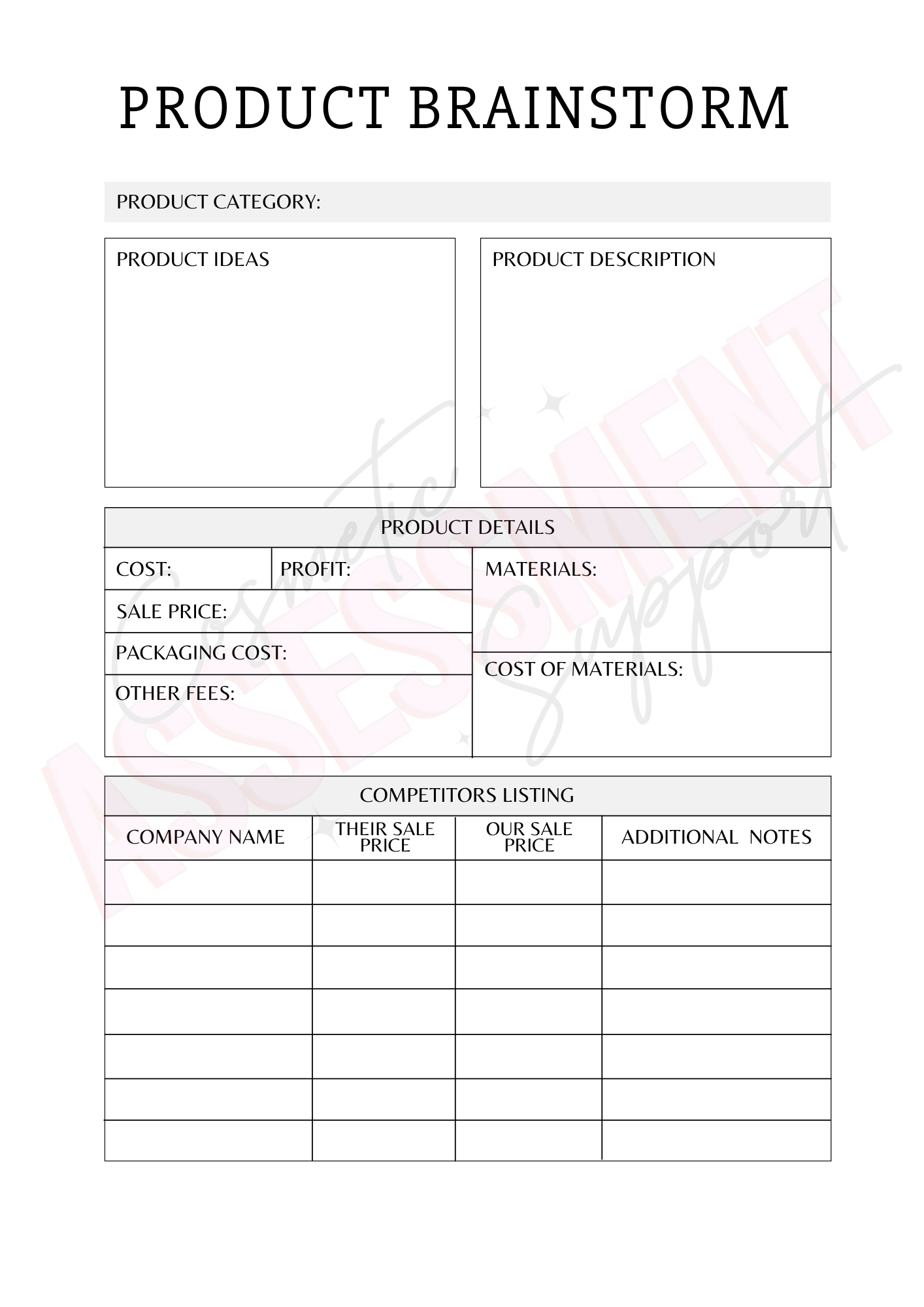 Product Launch Planner (Digital Version)