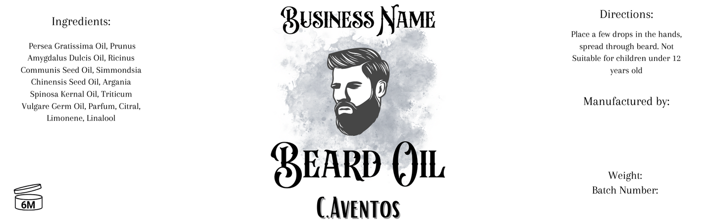 Digital Beard Oil Labels