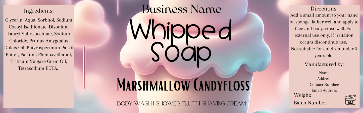 Themed Whipped Soap Labels (Set 5)