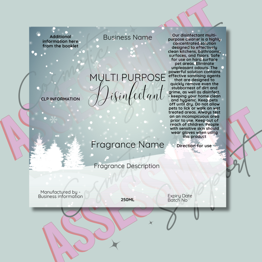 Digital New Fizzy Cleaning Labels (Christmas design)