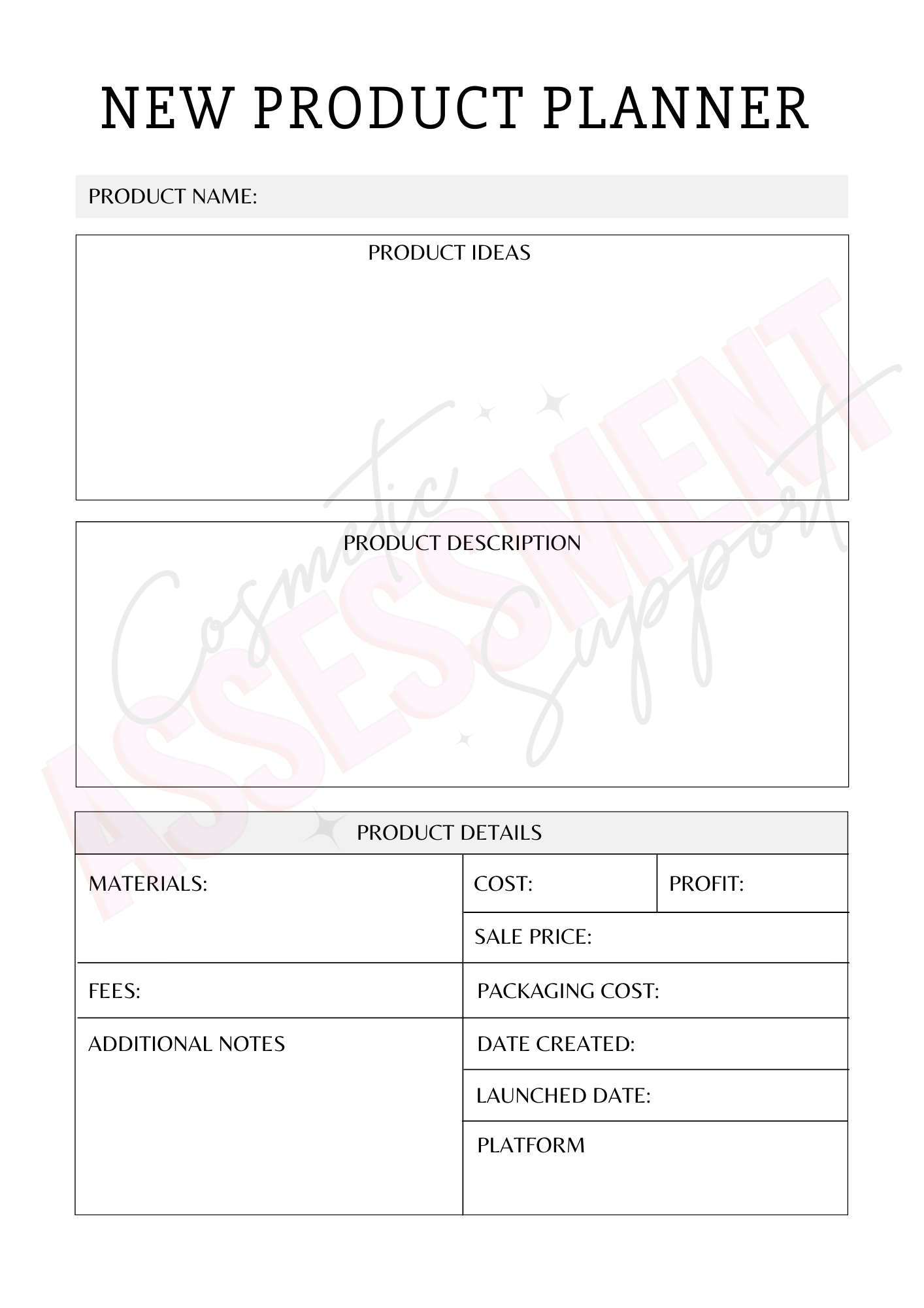 Product Launch Planner (Digital Version)