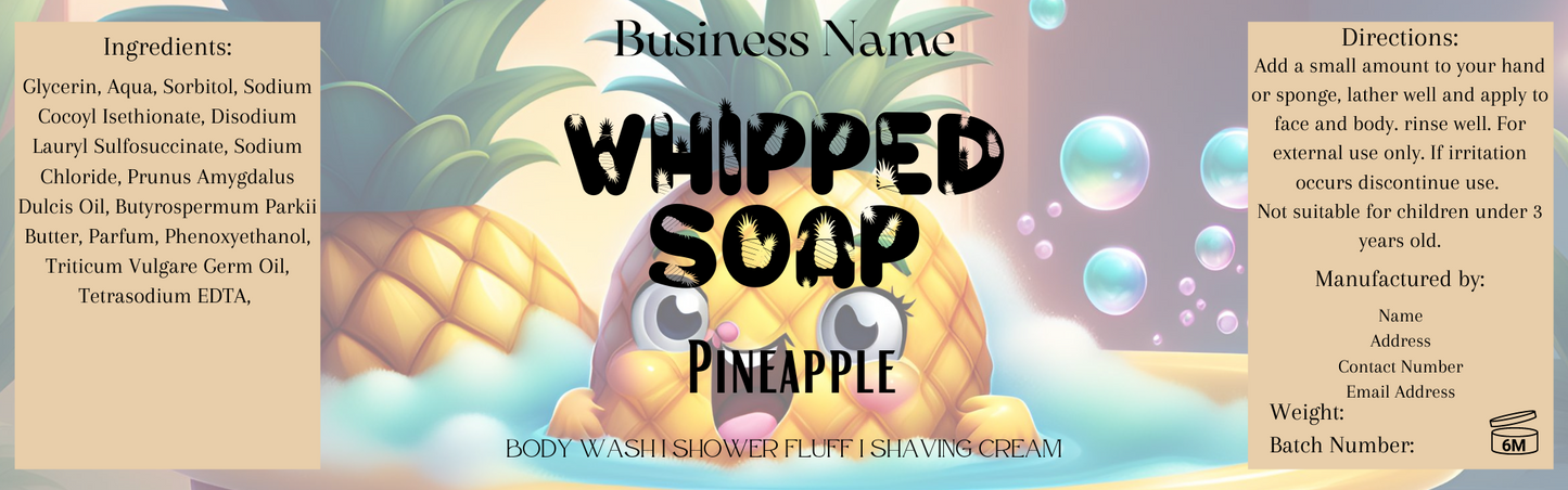 Themed Whipped Soap Labels (Set 5)