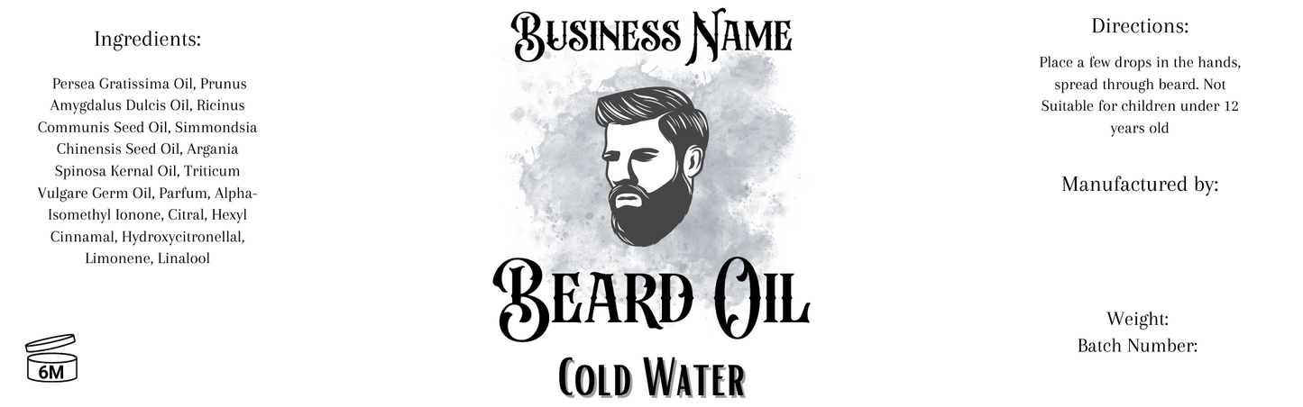 Digital Beard Oil Labels