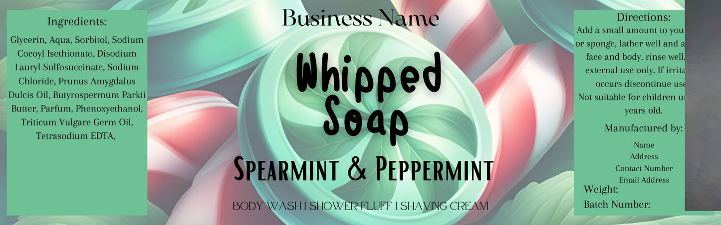 Themed Whipped Soap Labels (Set 5)