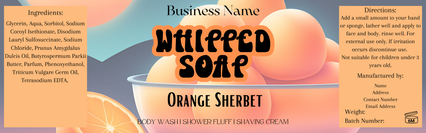 Themed Whipped Soap Labels (Set 5)