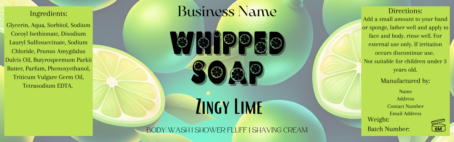 Themed Whipped Soap Labels (Set 5)