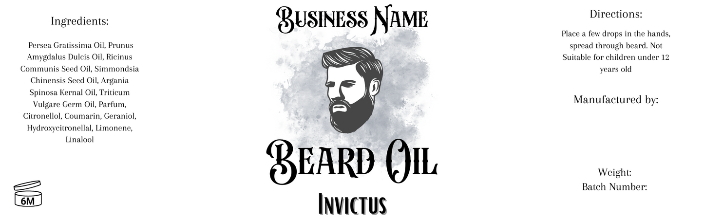 Digital Beard Oil Labels