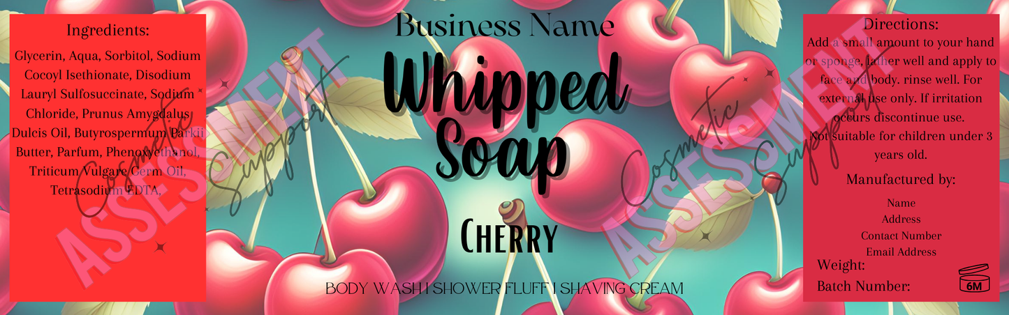 Themed Whipped Soap Labels (Mixed Scents)