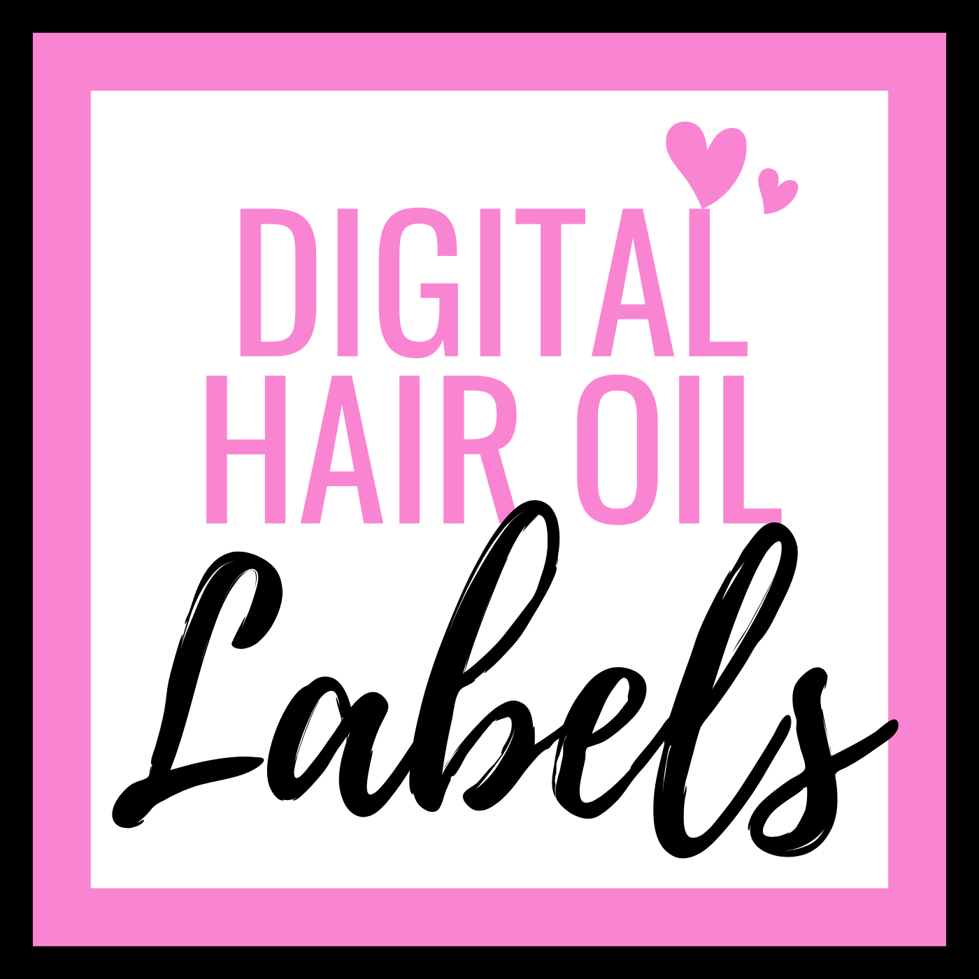 Hair Oil Digital Labels