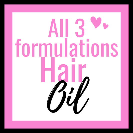 Hair Oil 3 Formulations Cosmetic Assessment Support