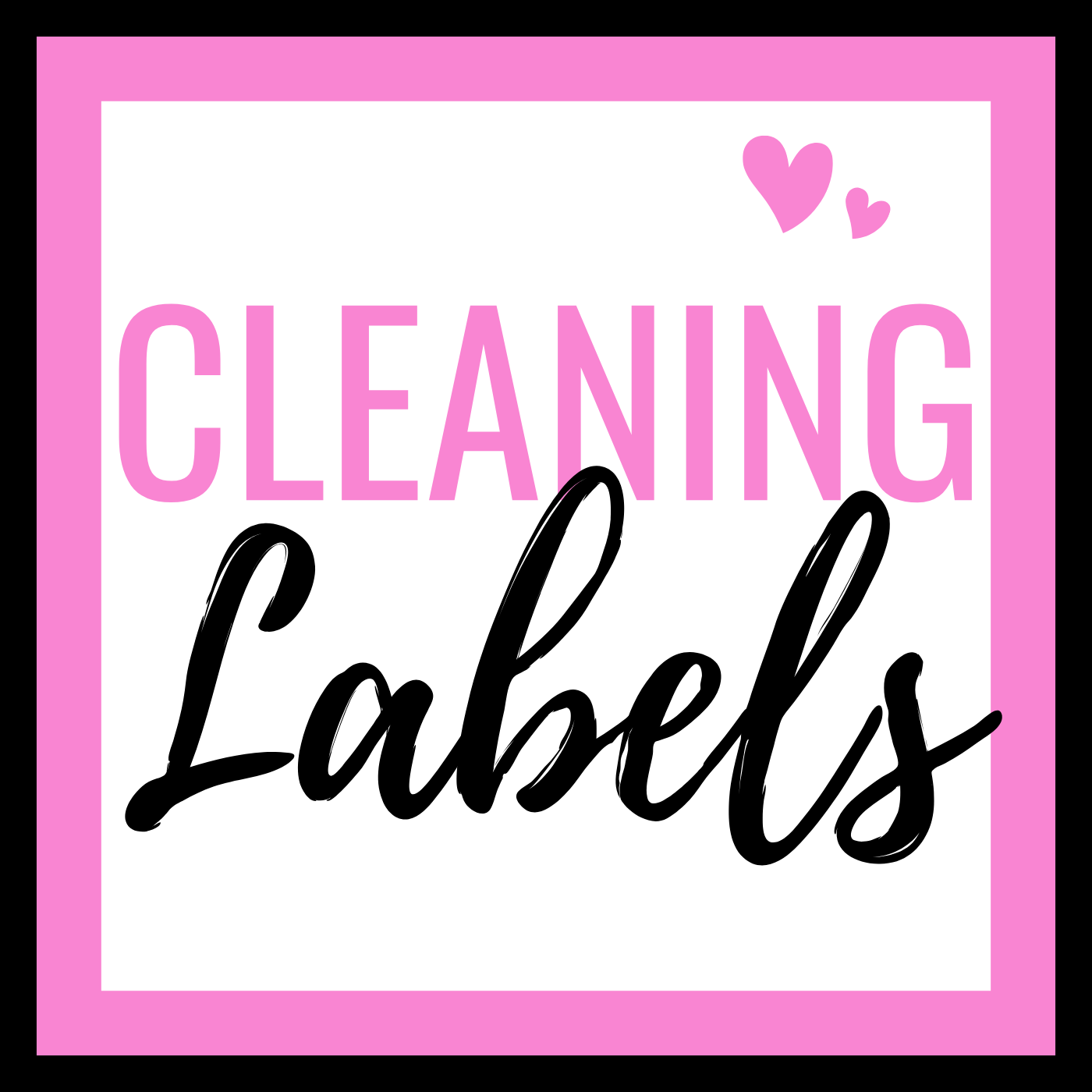 Digital Cleaning Labels 6 in 1 Cleaning labels