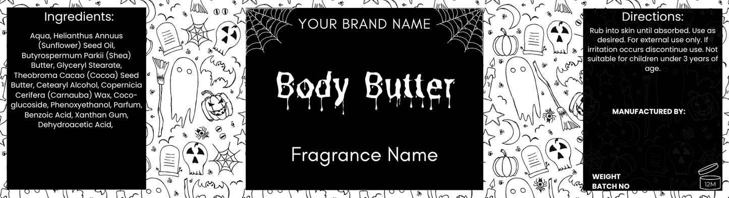 Digital Halloween Product Labels