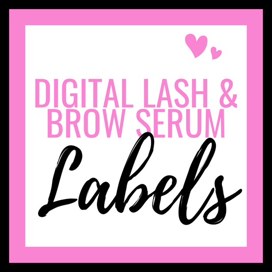 Lash & Brow Serum Digital Labels