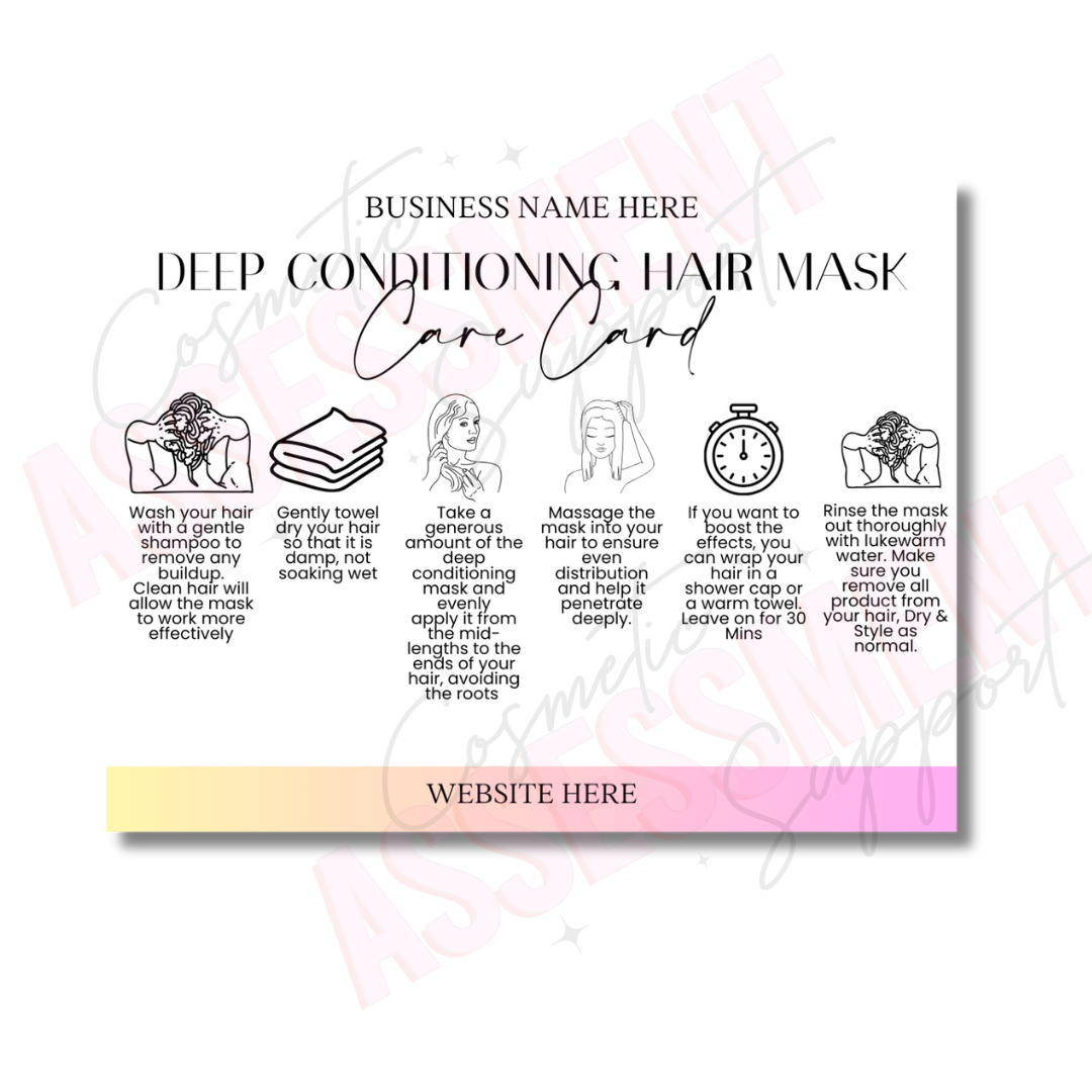 Digital Care Cards Deep Conditioning Hair Mask